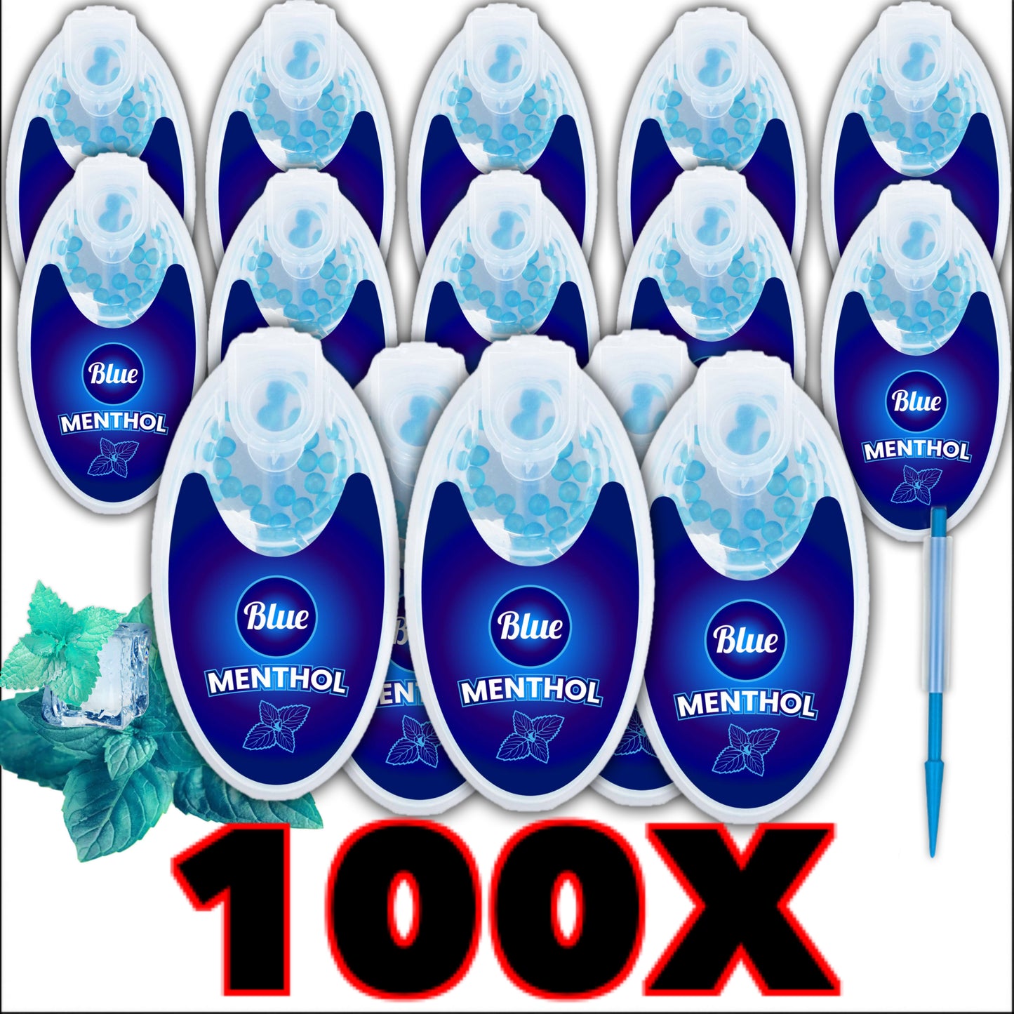 100 Cigarette Balls Menthol Aroma Balls Blue Menthol Flavour Balls Crush Ball Burst Beeds